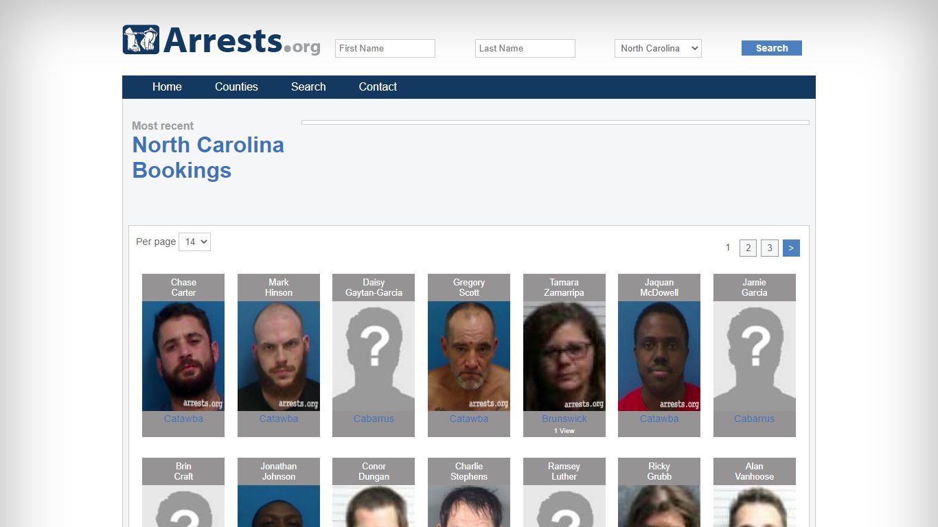 North Carolina Arrests and Inmate Search